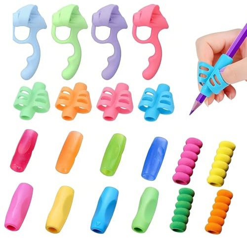 20 PCS Pencil Grips for Children Handwriting, Comfortable Grip|Four Styles