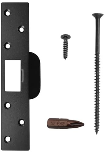 Pinafresa Repair Door Strike Plate 7 Extra Long Heavy Duty Version Oversized Replacement for Damaged Worn Frames Slots Jamb Parts