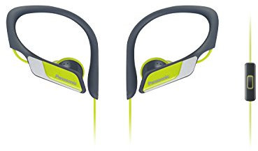 Panasonic RP-HS35ME-Y - Auriculares Deportivos (Impermeable, Uso Cómodo y Ultraligero, Micrófono, Cancelación de Ruido, Deporte para iPhone y Android) Color Amarillo