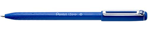 Pentel BX460-C Kugelschreiber iZee, Modell mit Kappe, Metallclip, 0,5 mm Strichstärke, 1 Stück, blau