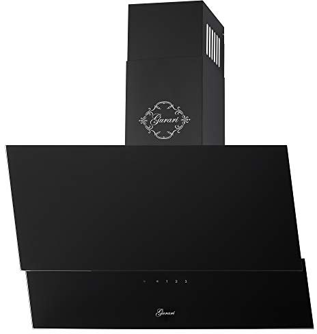 Gurari GCH D 268 Dunstabzugshaube 80 cm kopffrei Schwarz Glas 1000m³/h Wandhaube mit Fernbedienung | Dunstabzug TouchControl mit Timer | Abzugshaube Abluft/Umluft