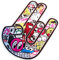 Shocker Hand Aufkleber - Kult Stickerbomb Tuning - Jdm Oem Motorsport Autotreffen Szene Fun Zeichen Finger Autosticker