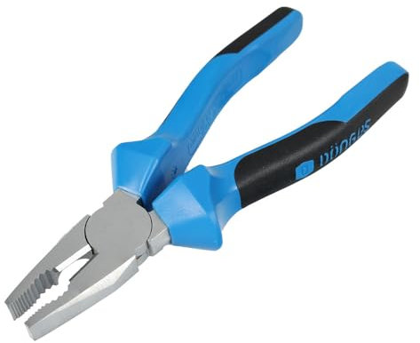 Dönges Kombizange 200 mm | DIN ISO 5746 | Made in Germany | für weichen und harten Draht | Farbe: blau/schwarz | Seitenschneider