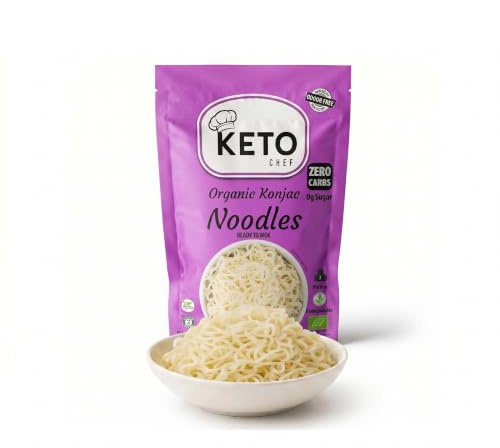 Keto Chef Vegane Mikrowellen-Nudeln – Konjac-frei, Shirataki Instant Nudeln, Nudeln ohne Kohlenhydrate und Zucker, gesunde kalorienarme Ernährung Paleo-freundlich | verzehrfertig (270