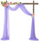 Querbehang 70*550cm, Hochzeitsbogen Vorhang Deko, Hochzeit Vorhang Chiffon Stoff, Vorhänge Hochzeit Bogen, Vorhang Organza Stoff Tüll Dekorationen Party Hintergrund Traubogen Dekostoff (Violett)