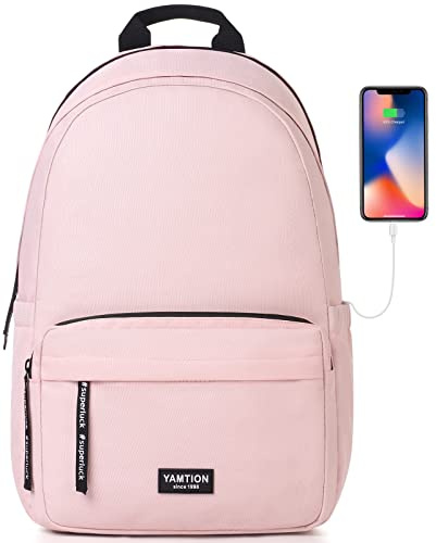YAMTION 17.3 Schulrucksack Mädchen Teenager Rucksack Frauen für Uni Studium Freizeit,Rucksack Schule Mädchen Rucksack Laptop Schultasche Cityrucksack Damen mit Anti Diebstahl Tasche