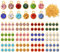 URROMA 96 Stück Geburtsstein-Charms Perlen Anhänger 12 Farben für die Herstellung von Schmuck - Kristall Charms für Halskette Armband, Metall