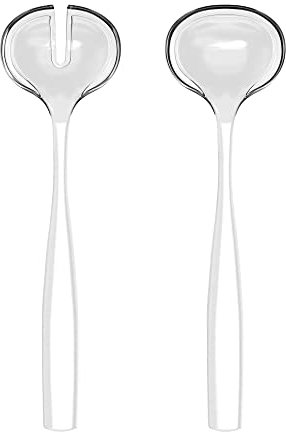 GUZZINI - Couverts À Salade Dolcevita, Bio-Based Plastic, Mother of pearl, 28x10xh2, Blanc