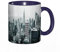 Tazza Mug cose divertenti,Urban USA Design Theme Vista aerea dei grattacieli di New York City e The Foggy Sky Digital,grigio tazza caffè, tazza grande, tazza divertente - decora la tua tazza