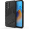 UPLAI Funda para OPPO A74 4G, Ultra Delgado Antigolpes Armadura Carcasa con Soporte Oculto, Duro PC + Suave TPU Duradero Estuche Caso.Negro
