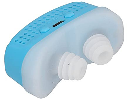 Dispositif Anti-ronflement, Double Eddy Stop Snoring Sleep Aid, Dispositifs électriques Anti-ronflement Fournis pour les Hommes, les Femmes, Toutes les Formes de Nez(2.4x1.3x1.1in-Bleu)