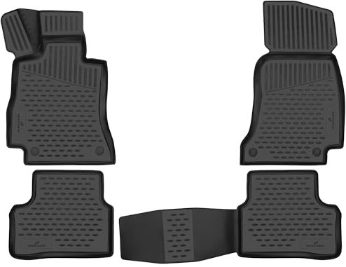 WALSER XTR Gummi Fussmatten Auto für Mercedes-Benz E-Klasse (W213) 01/2016-2023, 100% passgenaue Auto Fußmatten, robuste Universal Fußmatte Auto, Gummimatten Auto, Auto Fussmatten Gummi