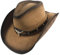 Mednkoku Unisex-Cowboyhut aus australischem Leder, Leder-Cowboyhut für 22,05-23,62 Zoll für Reisen, Wandern, Angeln, Strand – Khaki