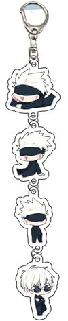 Jujutsu Kaisen Acryl Anhänger Schlüsselanhänger Kawaii Schmuck Anime Satoru Gojo Schlüsselanhänger Schmuck Kombination Schlüsselanhänger Yuuji Itadori Sukuna Dekoration Cute Toge Inumaki Zubehör
