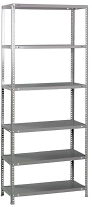 PROREGAL Schraubregal Panda Tall | HxBxT 200x110x40cm | 6 Fachböden | Fachlast 90kg | Verzinkt | Regal Standregal Aufbewahrungsregal