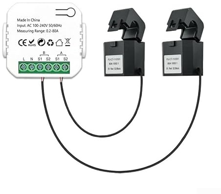 HEBEOT für Tuya Smart Solar Photovoltaik Bidirektionales 2-Kanal Messgerät WiFi AC110/240