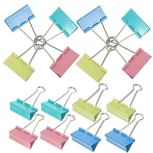 COHEALI 24St Heftklammern und Büroklammern lesezeichen klammer scrapbook Lesezeichen-Clips dokumentieren dekorative Heftklammern Ordner-Clip-Halter tragbar Elliot-Ordner Schreibwarenordner