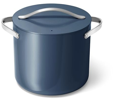 Caraway Suppentopf – Keramikbeschichteter Topf mit Deckel – Fee From Forever Chemicals – Großer Topf für größere Chargen – Marineblau