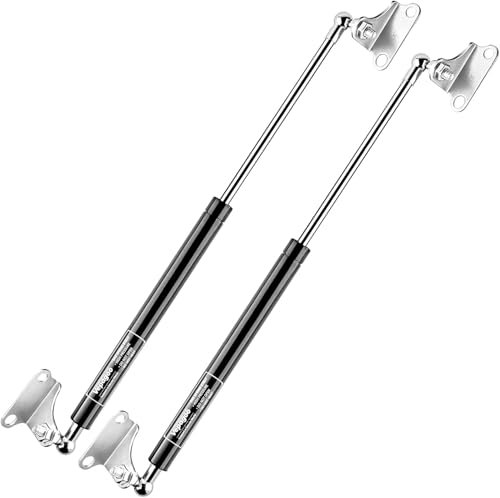 Vepagoo Verin a Gaz 500MM 300N/30KG Verin Hydraulique de Coffre Avec Supports de Ressort à Gaz en Forme de L - pour Meuble TV Extérieur, Poubelle, Banc Extérieur, Auvent - 2 Pièces