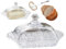 Altom Design Beurrier en verre avec couvercle à carreaux 17 x 10 cm