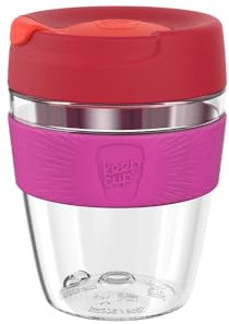 KeepCup Traveller, Reusable Travel Mug - Lightweight Plastic Coffee Cup with Leakproof Sipper Lid- 12oz / 340ml - Afterglow