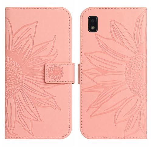 Rfvzubemok Compatible avec ZTE Blade L210 4G Coque,Compatible avec ZTE Blade L210 4G Etui pour téléphone Portable à Fermeture magnétique et à Fente pour Carte Pink