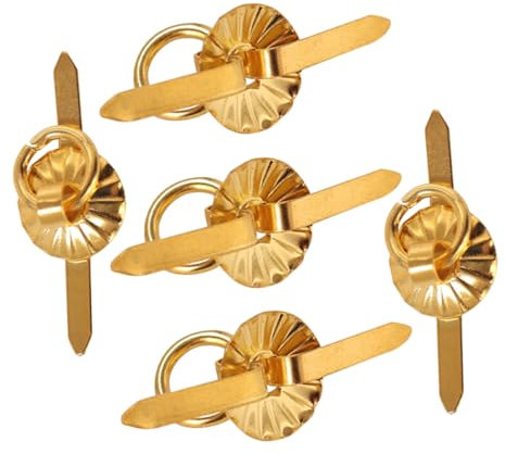 Alasum 5pcs Miniature Drawer Handles Tiny Furniture Knobs for Doll House Scale Cabinet Pulls Smooth Vintage Design House Accessories