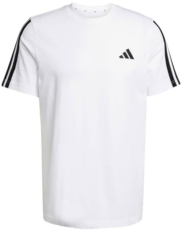 adidas Men's Men 3-Stripes Shirt, White, L