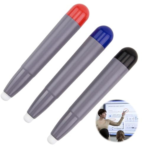 3 Penne Stilo, Penna per Lavagna Interattiva per Smartboard Touch Screen, Ideali per Presentazioni Multimediali e Aule Didattiche, Compatibili con Tablet e Smartboards
