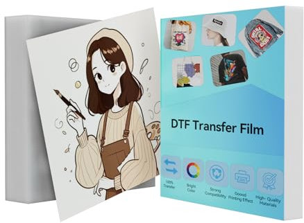 SCULPFUN DTF Transfer Paper, 30 Sheets A3 (42 x 29,7 cm) Double-Sided Matte Transfer Film for Inkjet La-ser Printer Iron On Heat Transfer Paper on T-Shirts Textile Fabric