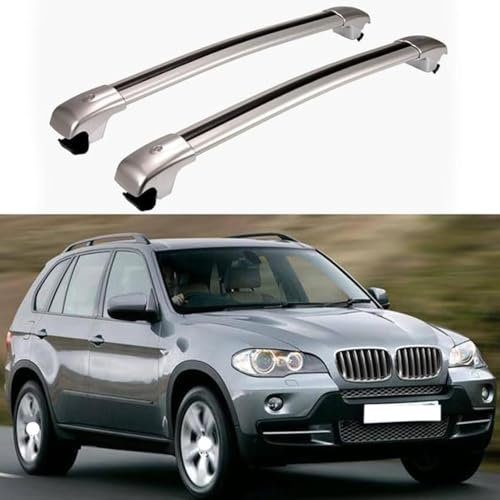 CCLXWY Aluminium Dachträger Relingträger,Dachgepäckträger Alu Relingträger 2 Stück für BMW X5 E70 2006-2013,B