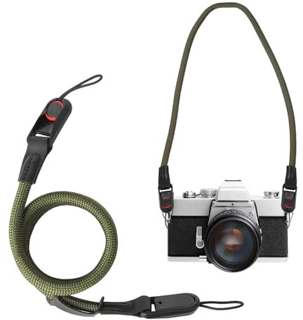 Kameragurt, Kamera Handschlaufe mit Schnellverschluss Kamera Gurt Kamera Tragegurt Kamera Strap Kletterseils Tragegurt Kamera für SLR DSLR Digitale oder spiegellose Kamera (Grün)