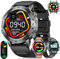 LIGE FV10 Smartwatch Herren Militär mit 530mAh Akku, 1,45'' AMOLED Display Fitnessuhr mit Telefonfunktion, 100+ Trainingsmodi, 24/7 Herzfrequenz/Schlafüberwachung/3ATM Wasserdicht für Android iOS