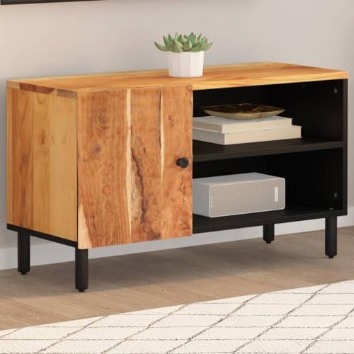 WSJHUHK Furniture,Entertainment Centres & TV Stands,TV Cabinet 80x33x46 cm Solid Wood Acacia