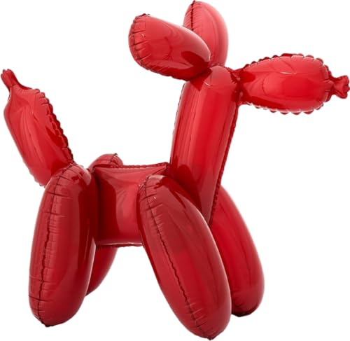 Red Balloon Dog Foil Balloon, 50cm (2 Pack)