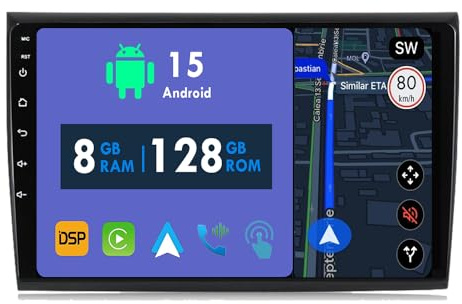 RoverOne 8G+128G CarPlay Stereo für FIAT Bravo 198 2 II 2007-2014 mit Android Auto Radio GPS Navi Bluetooth RDS WiFi Touchscreen Head Unit Multimedia Player