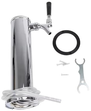 beer tap, Distributeur de bière à un robinet, colonne de tirage en acier inoxydable, accessoires de bar, chromé,For Homebrew Beer Tower