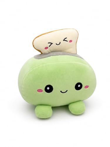 Generisch Tostadora de peluche de 27 cm, tostadora Kawaii con pan tostado, peluche suave, para niños
