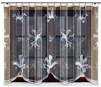 HAFT Gardine; Store; Vorhang transparent, weiß, Kräuselband 160x300 cm