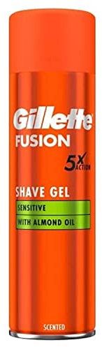 Gillette Fusion5 ultra sensitive männer rasiergel 200 ml, die haut fühlt sich sauber und in der lage