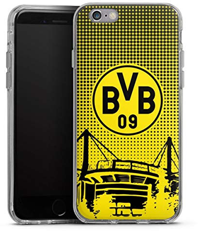 Silikon Hülle kompatibel mit Apple iPhone 6s Case transparent Handyhülle Stadion BVB Borussia Dortmund