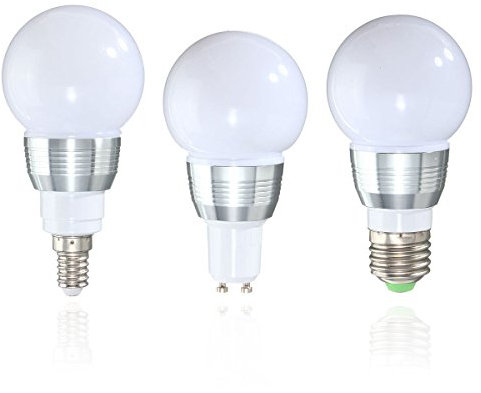MASUNN E27 E14 Gu10 3W Dimmbar Fernbedienung Rgb Farbwechsel Led Lampe Glühbirne 85-265V-E14