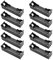 HALJIA, 10 custodie per batteria da 3,7 V 18650, in plastica, con perno