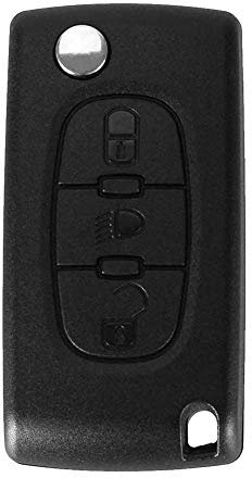 LAGE Ricambio Chiave per Telecomando Citroen C2 C3 C4 C5 C6 C8 Xsara Picasso Guscio con Lama a 3 Tasti