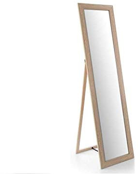 GICOS IMPORT EXPORT SRL Specchio Rettangolare da Pavimento Struttura in Legno Colore Rovere 39 * 150 cm CKM-792359