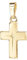 JEVELION Kreuz-Anhänger für Damen, Herren und Kinder mattiertes Goldkreuz mit strahlenförmiger Kreuz-Gravur als Kettenanhänger 750 Gold 18 Karat + Schmuck-Etui