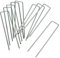 HaGa® 100 Erdanker Metall verzinkt - U-förmige Bodenanker 200mmx30mm Ø3mm - für Unkrautsvliese, Maulwurfnetz
