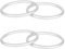 4 Pcs Tragetuchring, Aluminium Tragetuchringe, Aluminium Baby Sling Ringe, Hipseat Ring Zubehör, Tragbarer Tragetuchring, Kann für Säuglinge und Neugeborene Verwendet Werden (Silber)