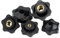 Sicherungsmutter M4 M5 M6 M8 M10 M12 Pflaume Hand festziehen Muttern Griffgewinde mechanische schwarze Daumen Muttern Klemmknopf Manuelle Muttern (5 stücke)(M10 38 Type2 5pcs)