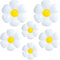 KUKIFUN Gänseblümchen-Luftballons, 6-teiliges Set für Gänseblümchen-Party-Dekorationen, weiße Riesenblumen-Luftballons für Gänseblümchen, Geburtstag, Hochzeit, Babyparty, Kindergeburtstag